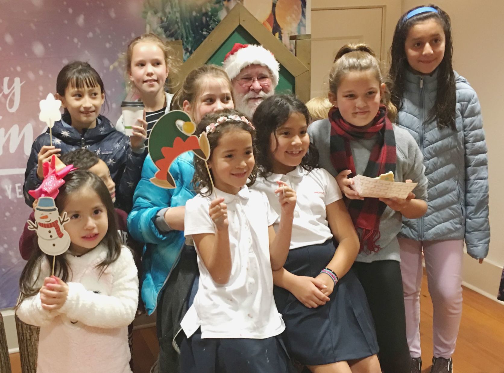 Santa Claus and youngsters